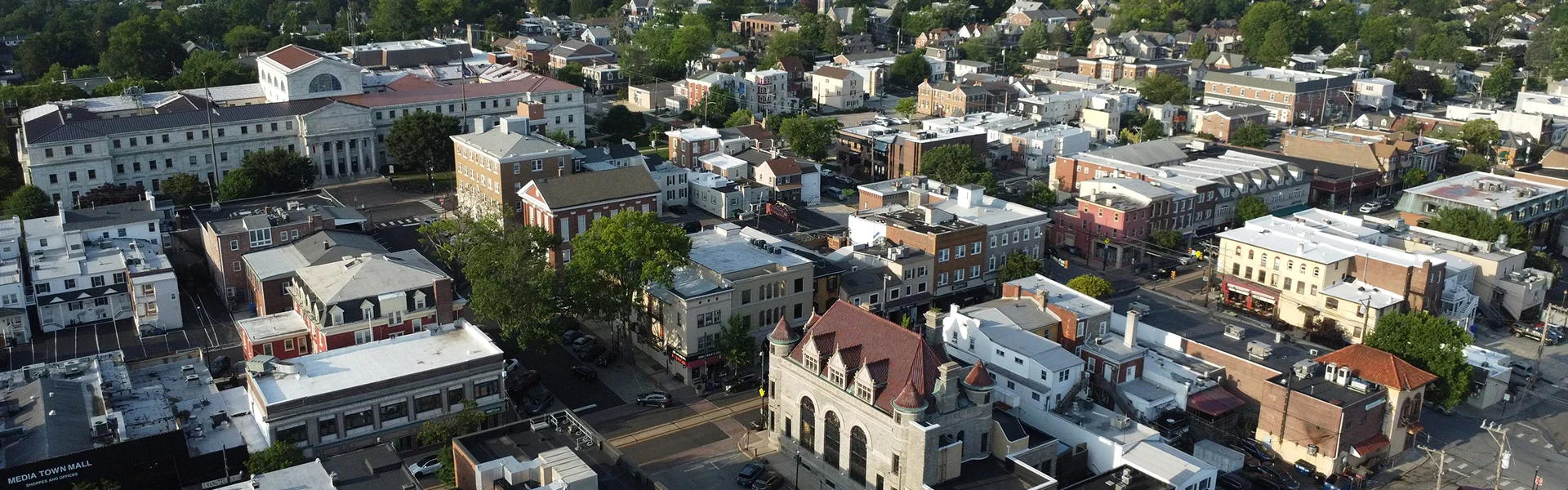 Aerial view of Media PA